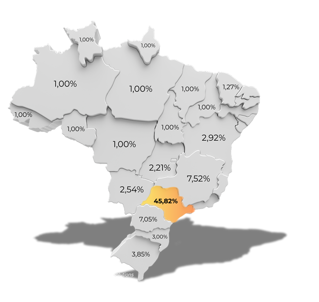 Mapa do Brasil - Rede Nacional HeC Solutions